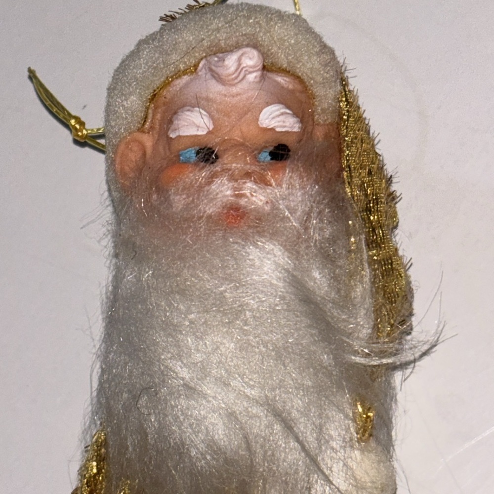 ELF SANTA GOLD Vintage christmas Elf SANTA knee hugger style gold rubber face